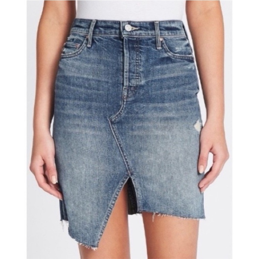 Mother Denim The Tomcat Slide Mini Fray Skirt Size 25